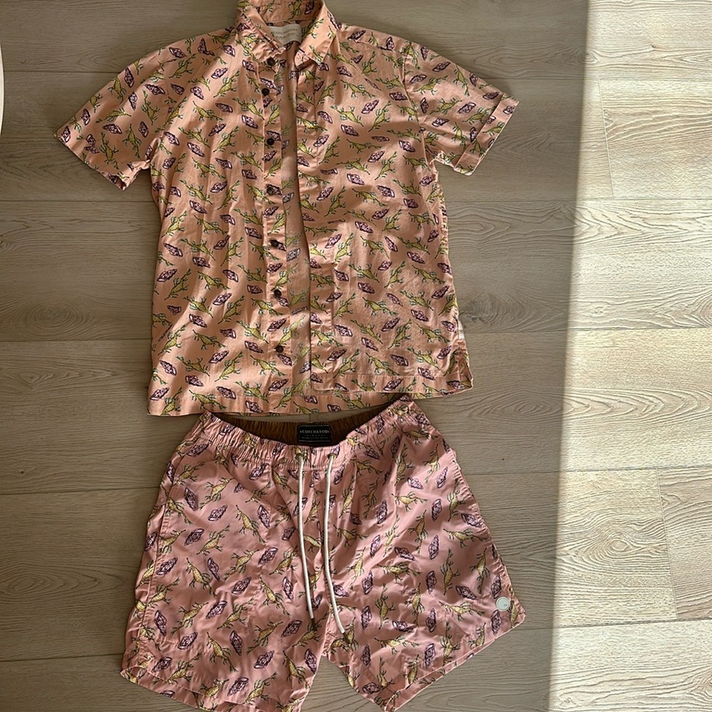 Matching swim trunks set